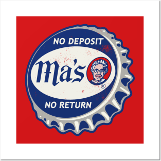Vintage Ma's Soda Bottlecap Posters and Art